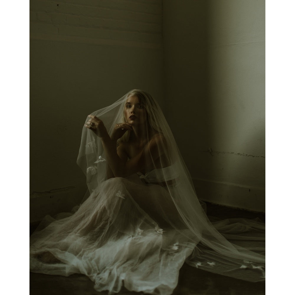 【A.B. ELLIE (エイビーエリー)】LUNA エレガントソフトチュール ウェディングベール 【結婚式 ベール】