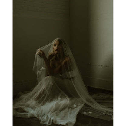 【A.B. ELLIE (エイビーエリー)】LUNA エレガントソフトチュール ウェディングベール 【結婚式 ベール】