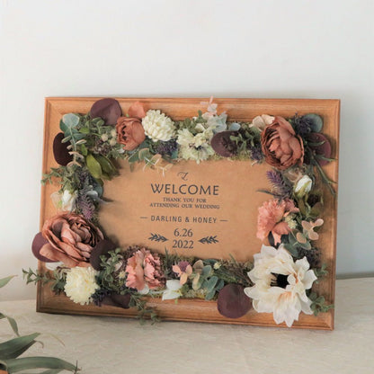 フレームウェルカムボード*BrownⅡ 【結婚式 ウェルカムボード】