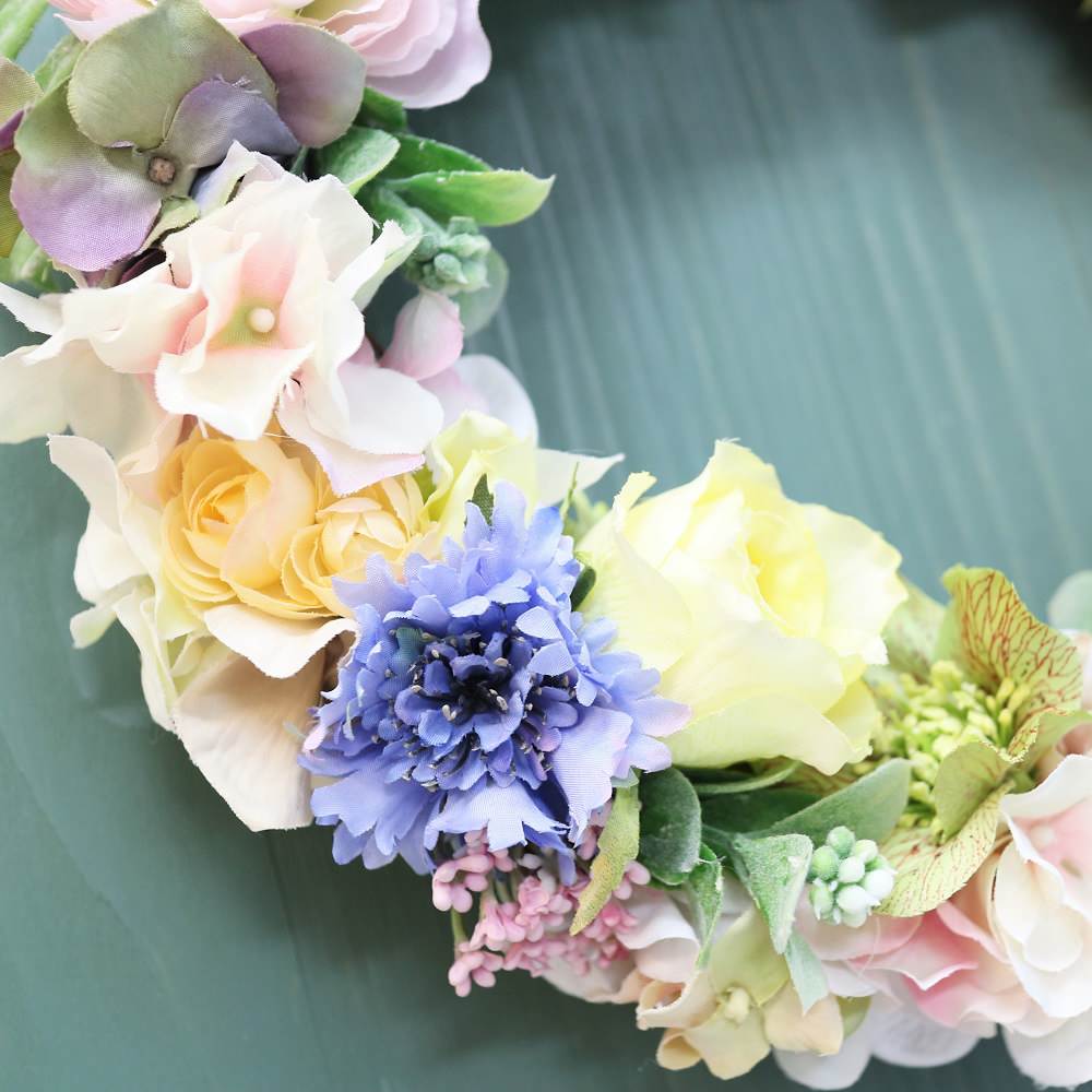 フラワーリースのウェルカムボード 【ラナンキュラス】〜グリーン〜 【結婚式 ウェルカムボード】