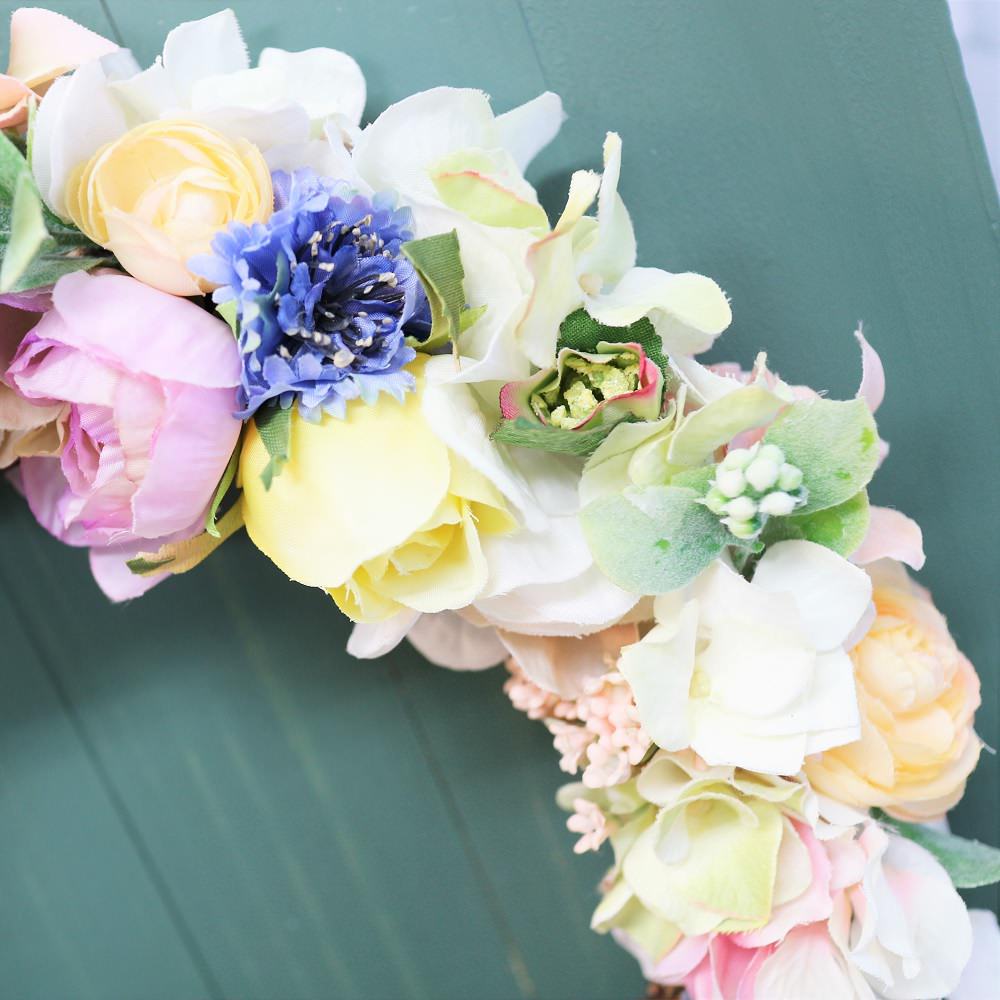 フラワーリースのウェルカムボード 【ラナンキュラス】〜グリーン〜 【結婚式 ウェルカムボード】