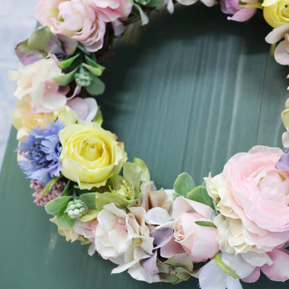 フラワーリースのウェルカムボード 【ラナンキュラス】〜グリーン〜 【結婚式 ウェルカムボード】