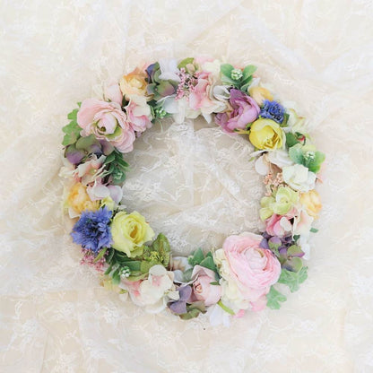 フラワーリースのウェルカムボード 【ラナンキュラス】〜グリーン〜 【結婚式 ウェルカムボード】