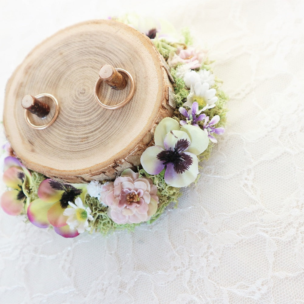 切り株リングピロー【viola】 【結婚式 リングピロー】