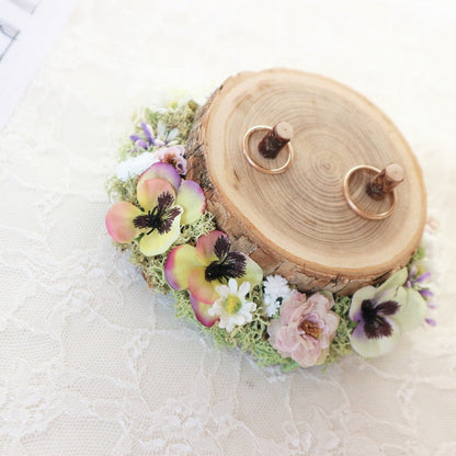 切り株リングピロー【viola】 【結婚式 リングピロー】