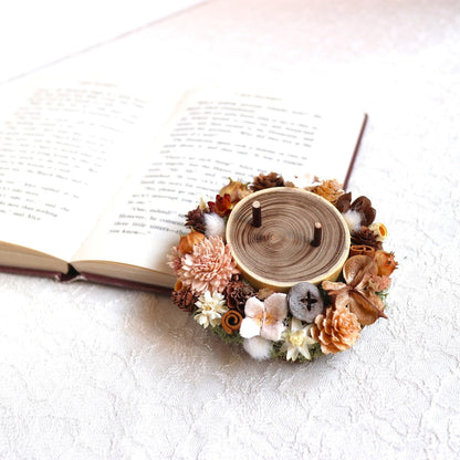 森の木の実の切り株リングピロー【結婚式 リングピロー】