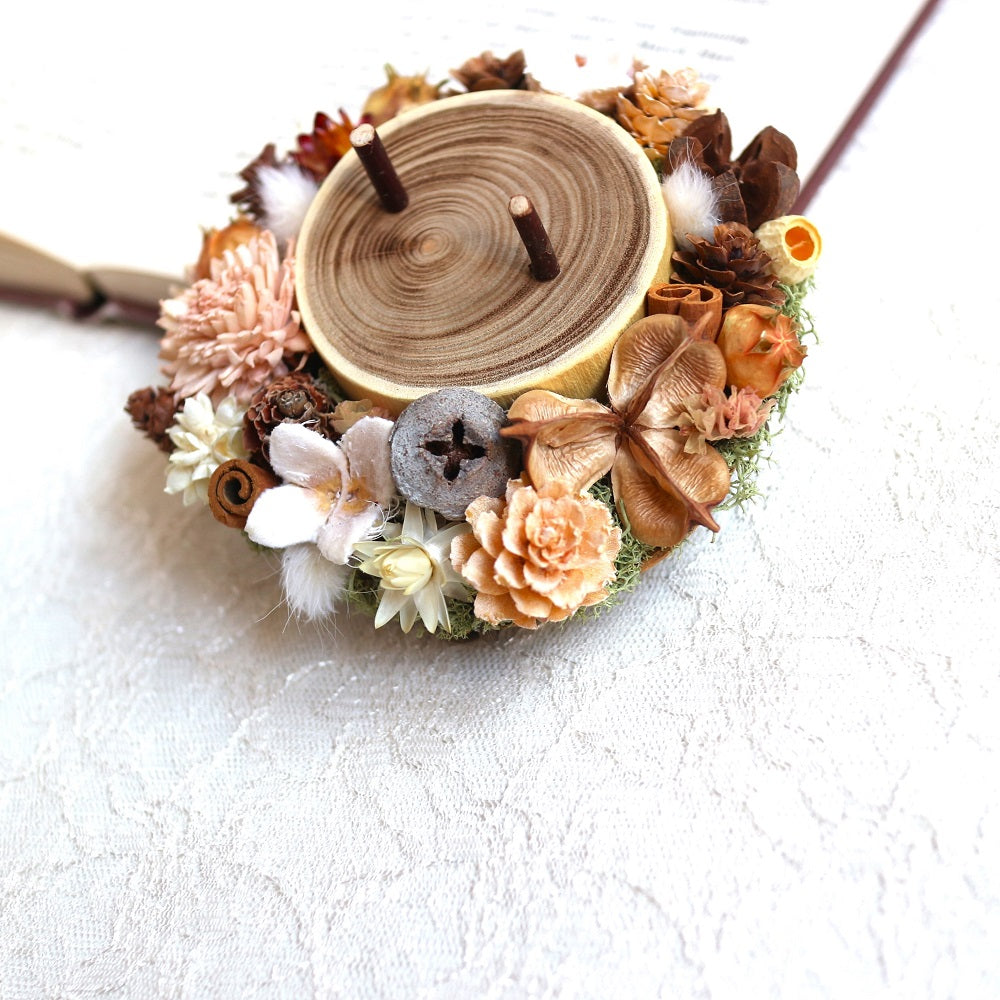 森の木の実の切り株リングピロー【結婚式 リングピロー】