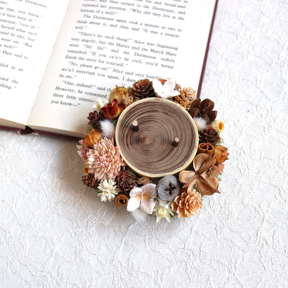 森の木の実の切り株リングピロー【結婚式 リングピロー】