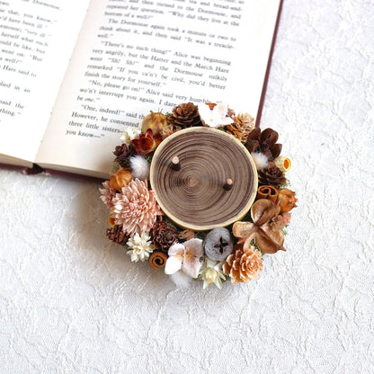 森の木の実の切り株リングピロー【結婚式 リングピロー】