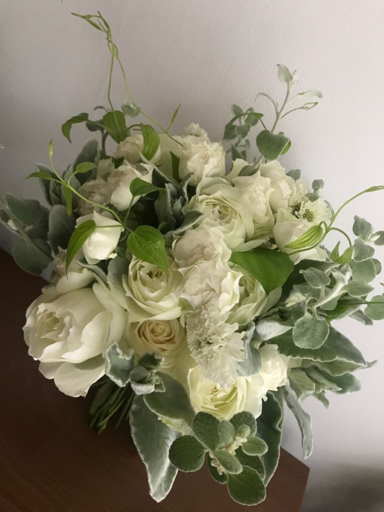 【生花】SIB bouquet natural / white X green　【結婚式　フラワー　生花　ブーケ　ブートニア】