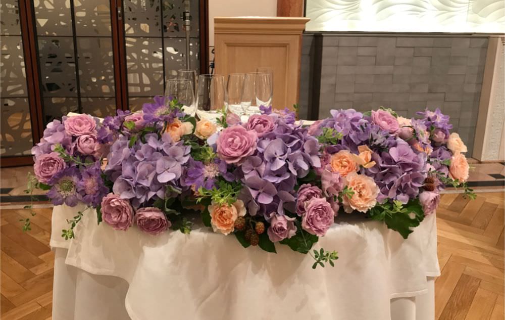 SIB wedding deco / メインテーブル 【結婚式 フラワー 会場装花】