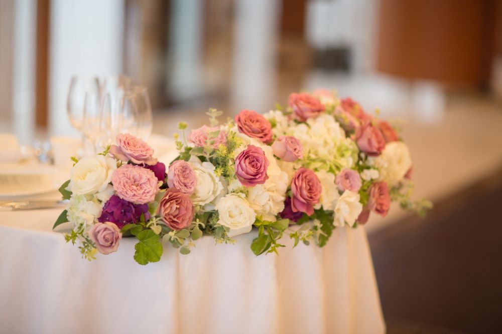 SIB wedding deco / メインテーブル 【結婚式 フラワー 会場装花】