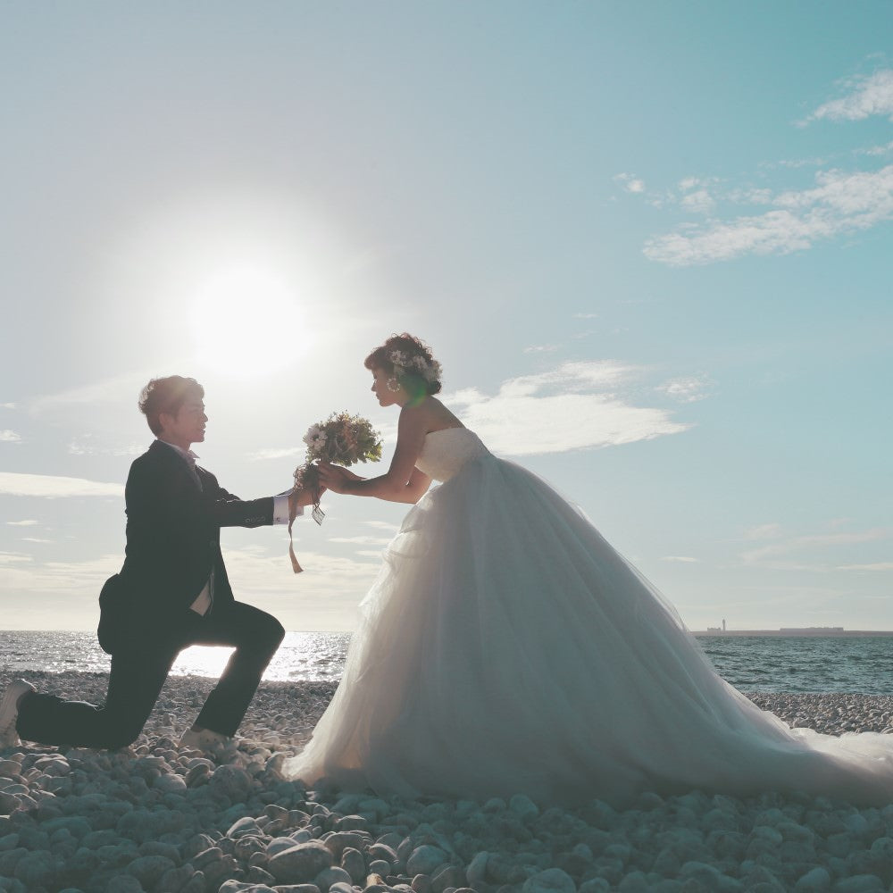 【挙式付】フォトウェディング　　　大阪府　りんくうマーブルビーチ　【結婚式　写真　フォトウェディング】