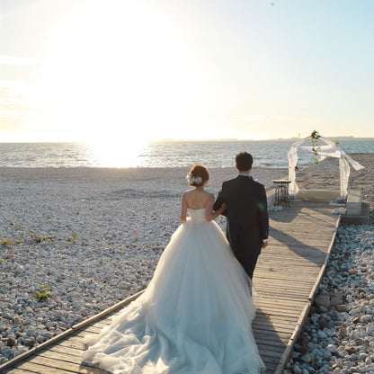 【挙式付】フォトウェディング　　　大阪府　りんくうマーブルビーチ　【結婚式　写真　フォトウェディング】