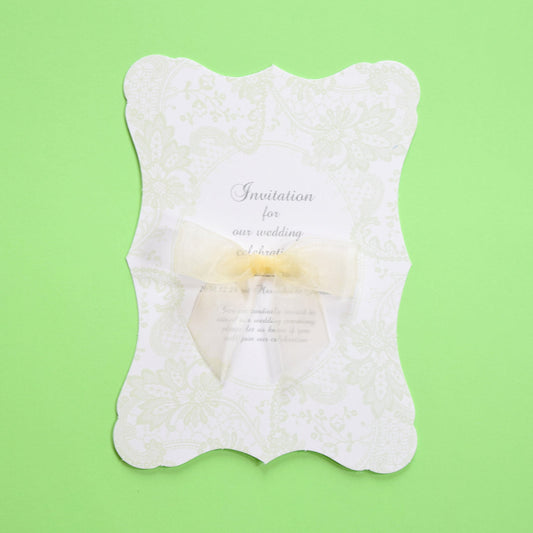 【結婚式 招待状セット】 マシェリ グリーン(印刷込み)【結婚式 ペーパー 招待状】