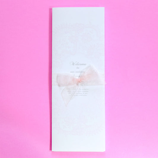 席順表 (印刷込み) マシェリ ピンク 結婚式 席順表【結婚式 ペーパー 席次表】