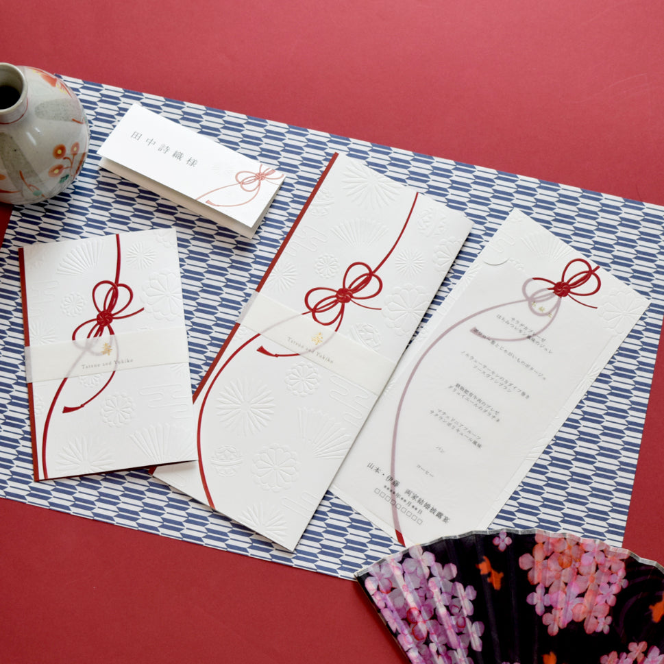 【結婚式 席次表 大人数専用】結び (印刷込み)【結婚式 ペーパー 席次表】