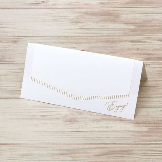 席札 クレール ホワイト 6名様セット【結婚式 ペーパー 席札】