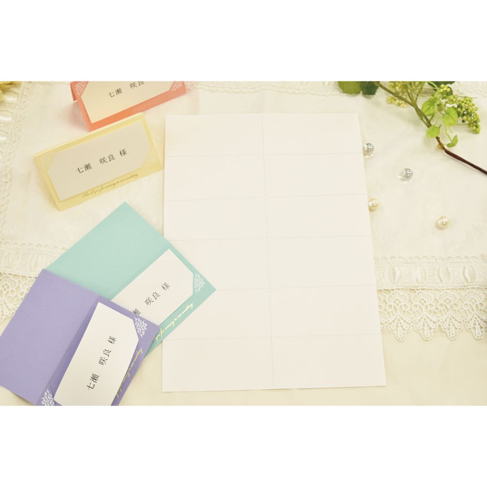 席札 マムール ミント 12名様セット【結婚式 ペーパー 席札】