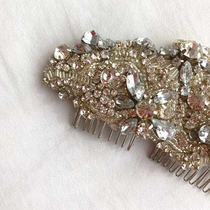 クリアビジューのクリスタルヘッドドレス/ブライダルアクセサリー 【結婚式 ヘアアクセサリー レンタル】