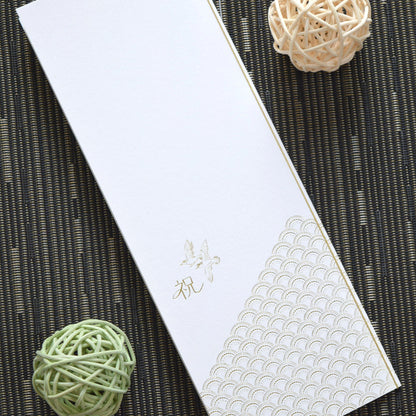 【結婚式 席次表 大人数専用】千鳥 しろねり (印刷込み)【結婚式 ペーパー 席次表】