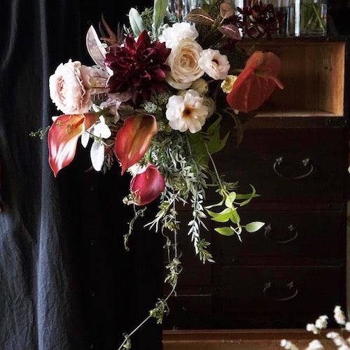 【造花】シックなブーケ 【結婚式 フラワー ブーケ ブートニア オーダーメイド】