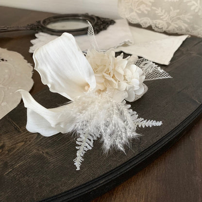 【プリザーブド】ミニカラー ラウンドブーケ・ブートニア 【結婚式 フラワー ドライフラワー ブーケ ブートニア】