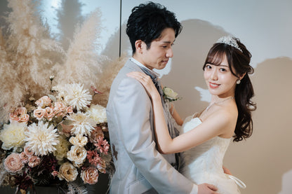 【洋装1着アテンド/リハ付き】シンプルプラン 【結婚式　ヘアメイク　新郎　新婦】