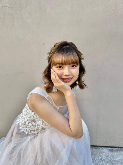 【洋装1着アテンド/リハ付き】シンプルプラン 【結婚式 ヘアメイク 新郎 新婦】