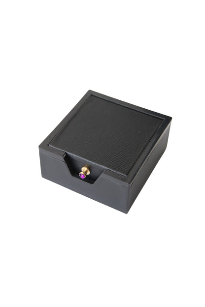 カフリンクス&タイピンセット/楕円ブラック【結婚式 タキシード】