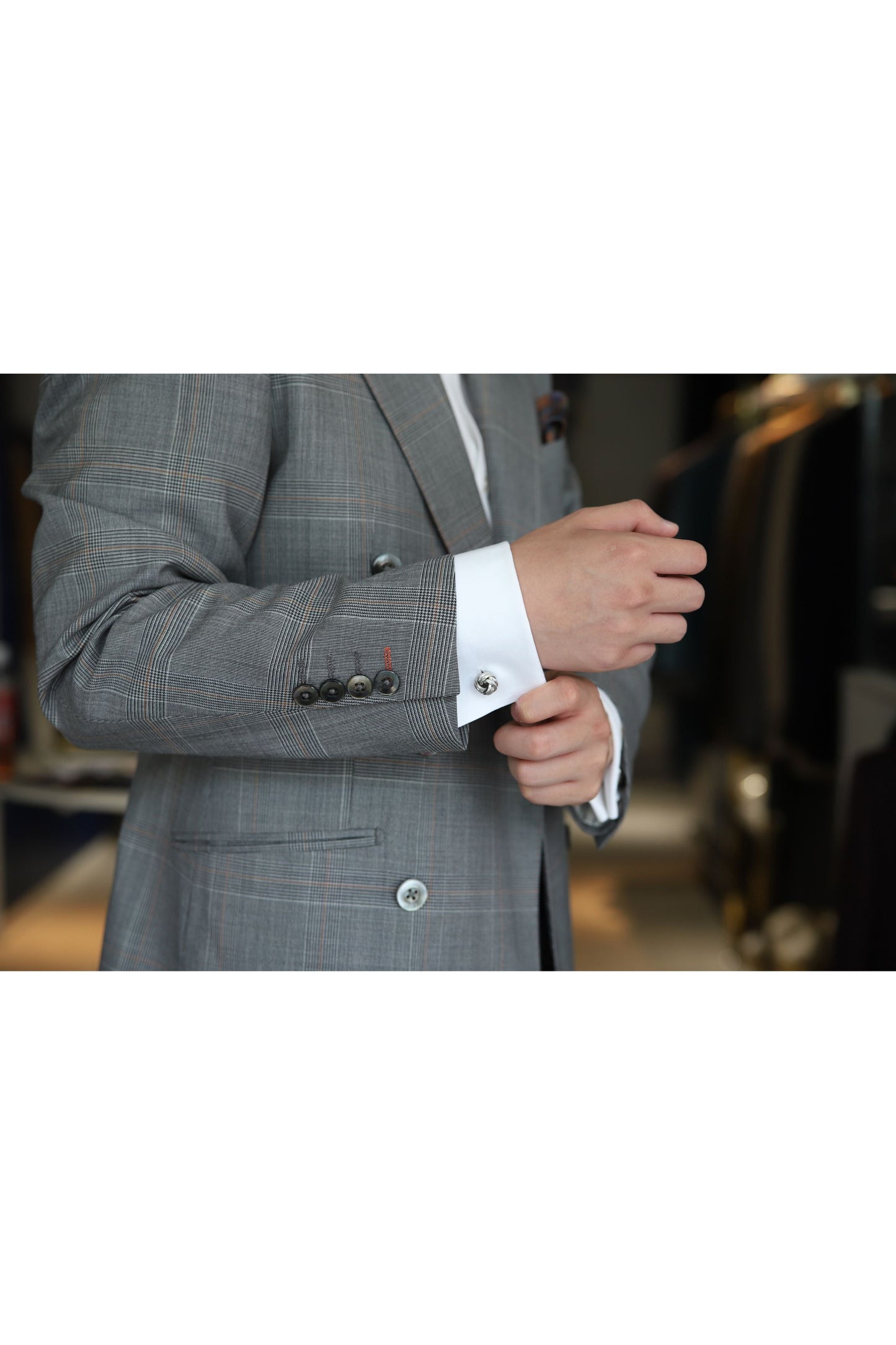 カフリンクス/ノットシルバー【結婚式 タキシード】