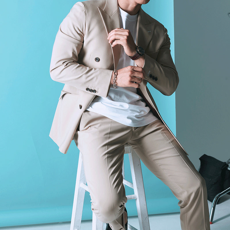 Basic Double/ベージュ【結婚式 タキシード】