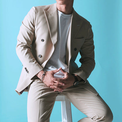 Basic Double/ベージュ【結婚式 タキシード】