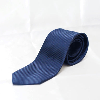 無地光沢ネクタイ/ネイビー PRIVEオリジナルネクタイ 【結婚式 ネクタイ】