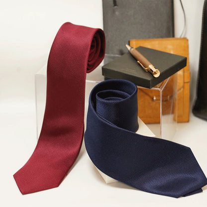 無地光沢ネクタイ/ネイビー PRIVEオリジナルネクタイ 【結婚式 ネクタイ】