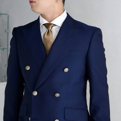 無地光沢ネクタイ/ゴールド PRIVEオリジナルネクタイ 【結婚式 ネクタイ】