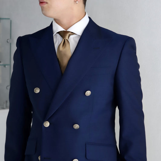 無地光沢ネクタイ/ゴールド PRIVEオリジナルネクタイ 【結婚式 ネクタイ】