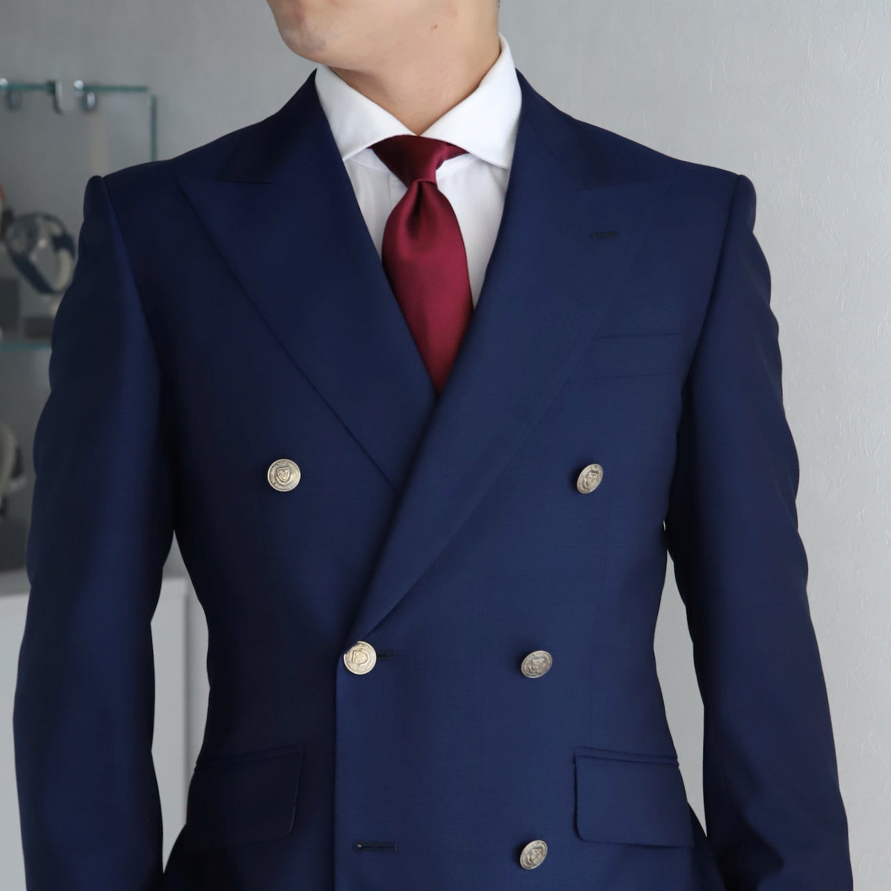 無地光沢ネクタイ/レッド PRIVEオリジナルネクタイ 【結婚式 ネクタイ】