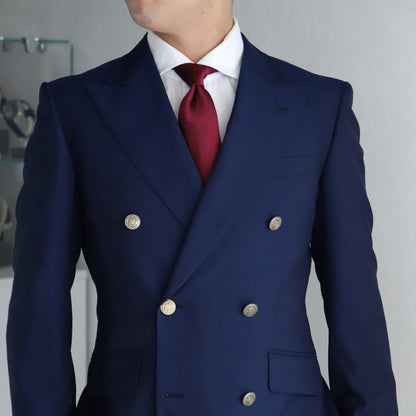 無地光沢ネクタイ/レッド PRIVEオリジナルネクタイ 【結婚式 ネクタイ】