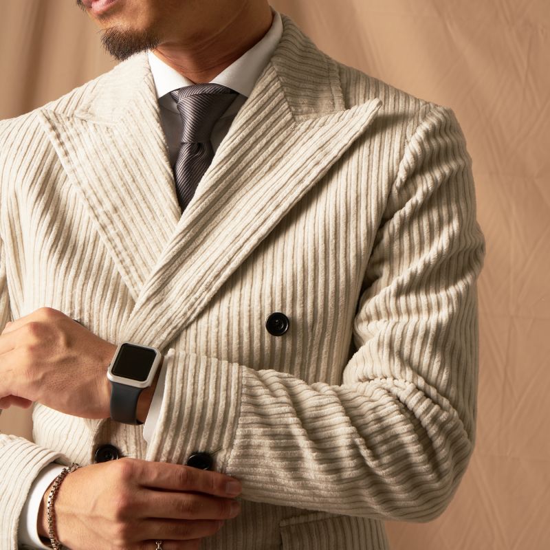 Corduroy Double/ホワイト 【結婚式 タキシード】