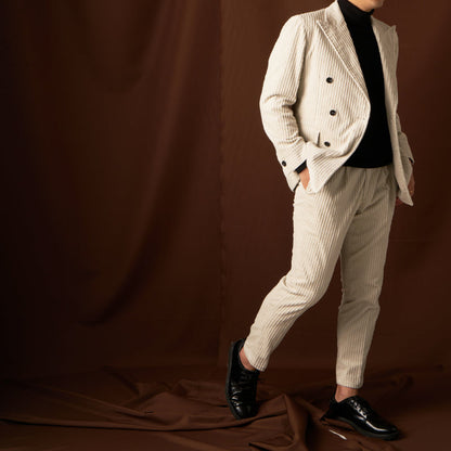 Corduroy Double/ホワイト 【結婚式 タキシード】