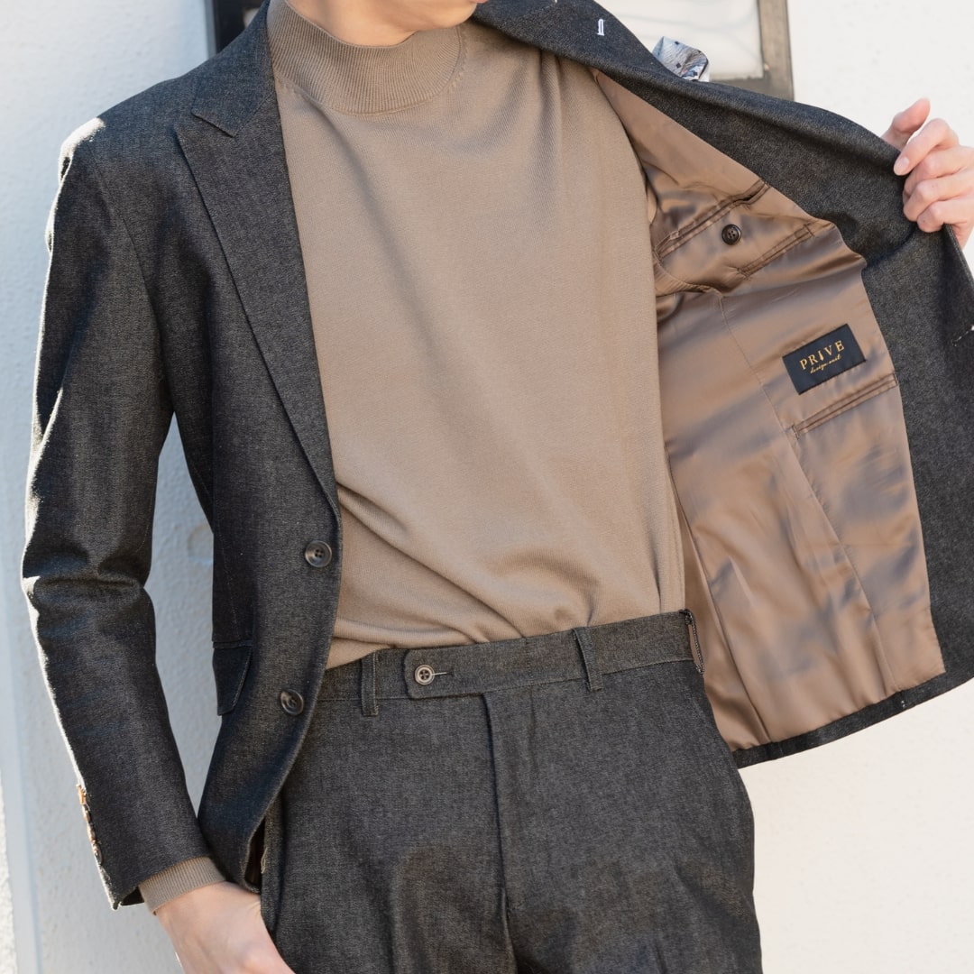 Denim Single/ブラック【結婚式 タキシード】