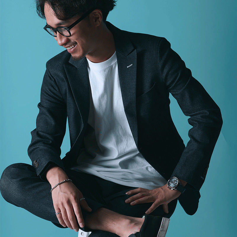 Denim Single/ブラック【結婚式 タキシード】