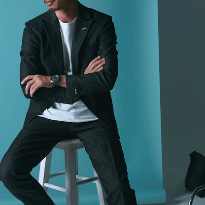 Denim Single/ブラック【結婚式 タキシード】