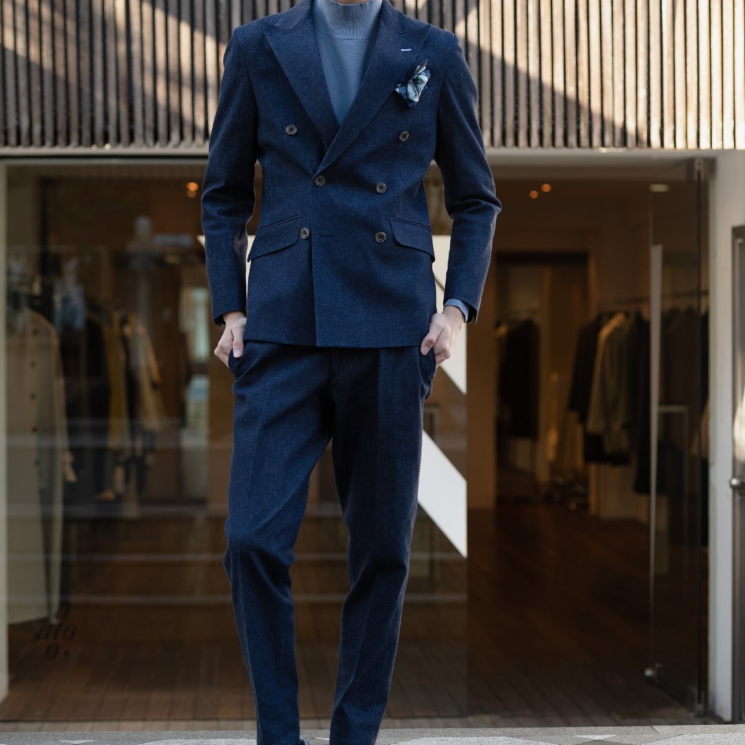 Denim Double/ブルー 【結婚式 タキシード】