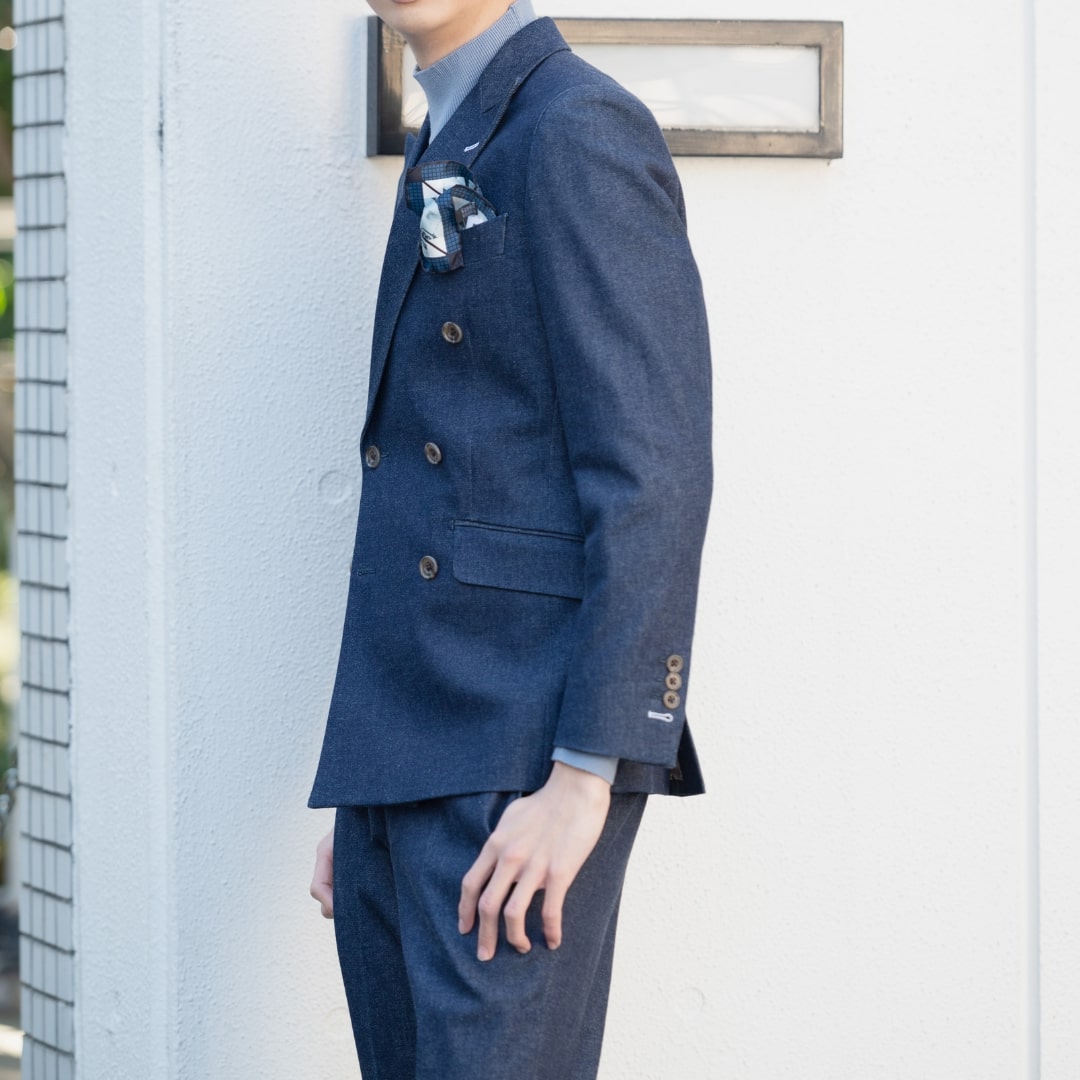 Denim Double/ブルー 【結婚式 タキシード】