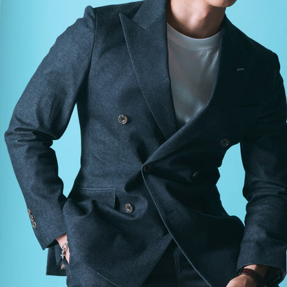 Denim Double/ブルー 【結婚式 タキシード】