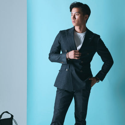 Denim Double/ブルー 【結婚式 タキシード】