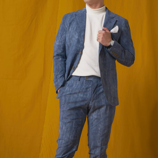 Wash Denim Single/ブルー【結婚式 タキシード】