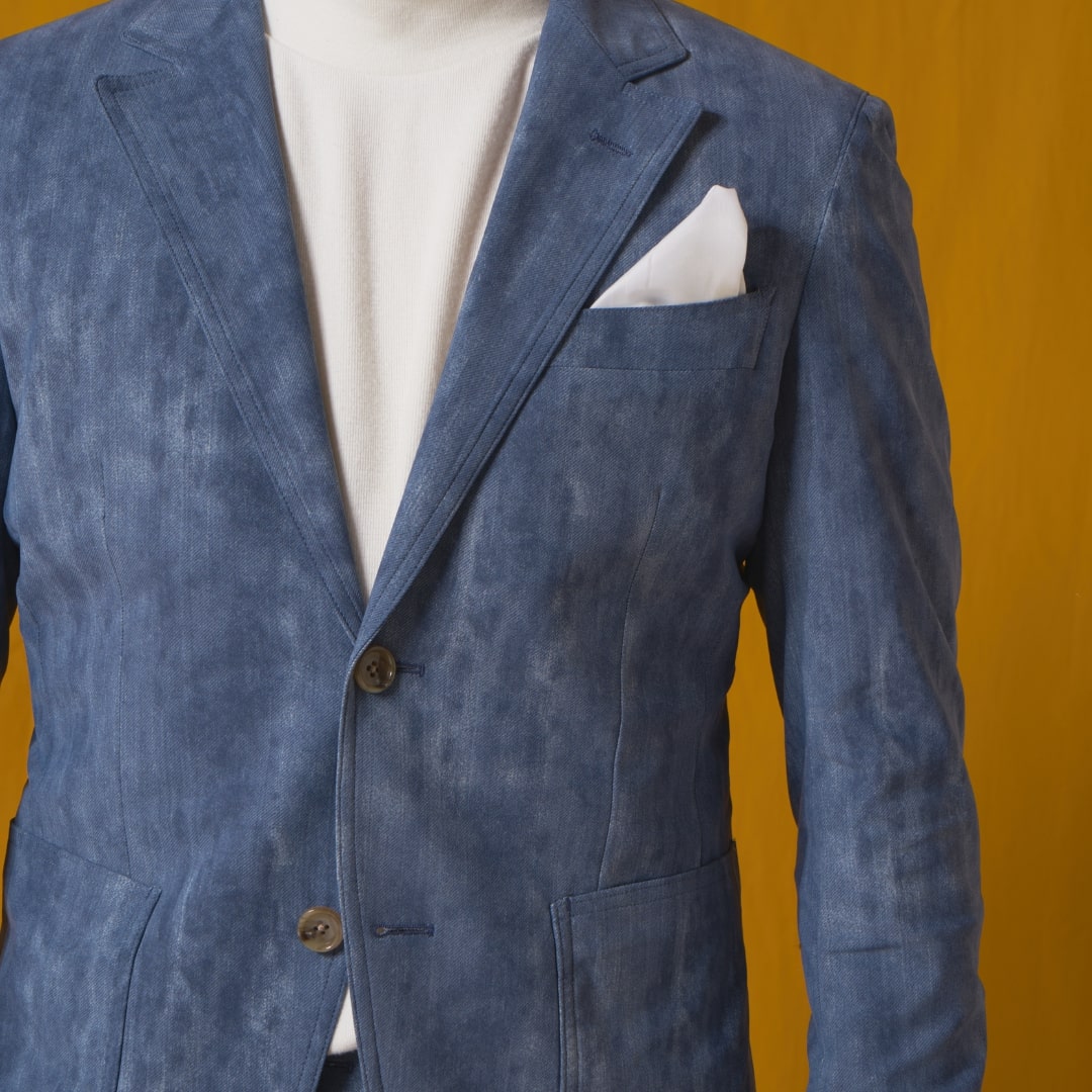 Wash Denim Single/ブルー【結婚式 タキシード】